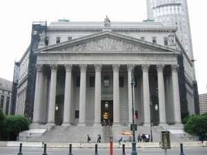 New York County Supreme Court building at 60 Centre Street, from across 