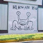 The famous "Hi, How Are You?" mural of Austin, Texas