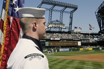 Color Guard before a game at Safeco