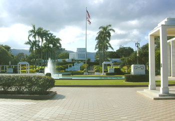 Entrance esplanade for the LDS Temple in Lā‘ie