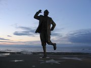 Statue of Eric Morecambe in , England