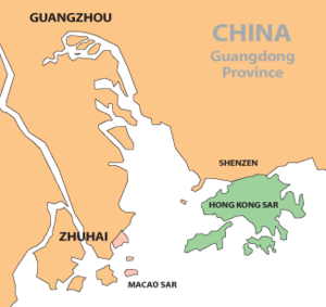 Map of Pearl River Delta