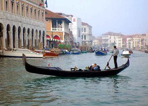 Gondola on one of Venice's many waterways