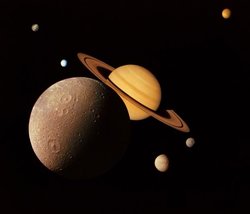 The Saturnian System (photographic montage)