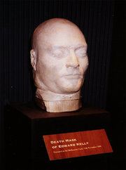 Ned Kelly's death mask in the Old Melbourne 