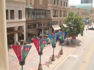 View of Nicollet Mall from the skyway