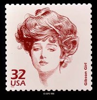 A turn of the century  from a U.S. stamp embodies ladylike-ness.
