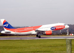 MyTravel Airbus A320 landing