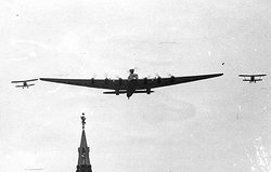  "", the largest airplane of the , it was used for   purposes and was often flown over .