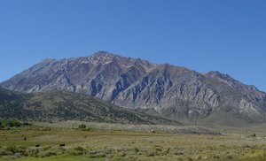 Seabed sediments seen from Crowley Lake