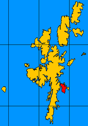 Bressay shown within Shetland Islands