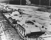 Panther tanks being prepared for the .