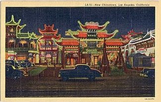 "New Chinatown," Los Angeles postcard, late 1940s