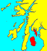 Map showing location of the islands