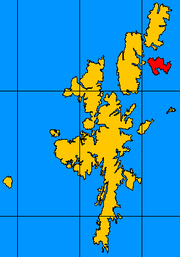 Fetlar shown within Shetland Islands