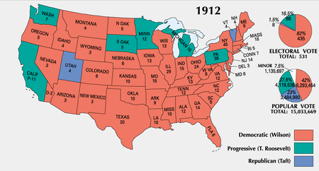 Presidential electoral votes by state.