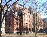 Weld Hall, a freshman residence dormitory in Harvard Yard