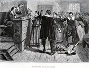 A 19th century illustration of the Salem Witch Trials