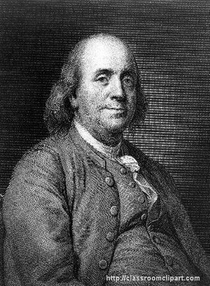 Benjamin Franklin Image provided by Classroom Clip Art (http://classroomclipart.com)
