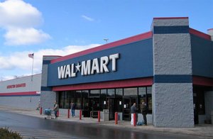 Exterior of a typical Wal-Mart store.