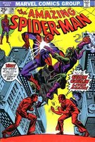 Harry Osborn becomes the new Green Goblin.Cover to Amazing Spider-Man #136.Art by Ross Andru.
