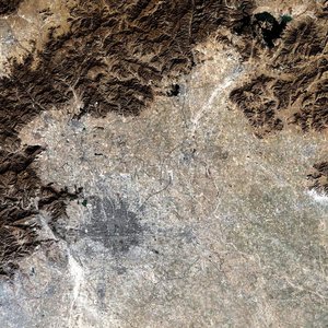 A simulated-color image of Beijing, taken by 's .