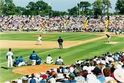A Grapefruit League game at the LA Dodgers camp in Vero Beach, Florida