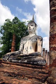 Sukhothai style Buddha at Sukhothai, Thailand