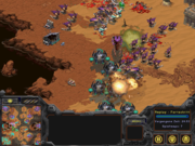 Screenshot of combat in , a real-time strategy game.
