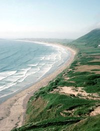 Rhossili Beach on the Gower Peninsula of South Wales