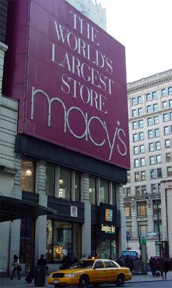 Macy's Department Store on Seventh Avenue in Manhattan
