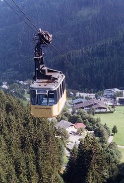 Cable car at Zell am See in the Austrian Alps.
