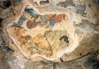 A fragment of 3rd century fresco at the Salamis gymnasium