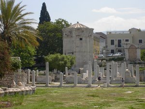 The ruins of the Agora, the commercial centre of ancient Athens.