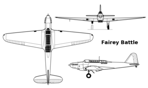Fairey Battle 3-view