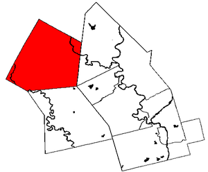 Map of  with Wellesley in red.