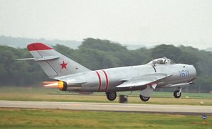 MiG-17 at the Central Texas Airshow, USA, May 2003.