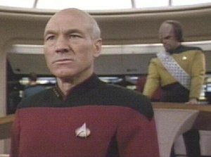 Captain Picard on the Enterprise-D.