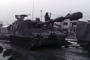 The M109 during operations in the Balkans