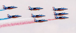 The French aerobatic team - the Patrouille de France.