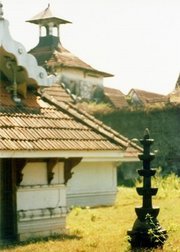 Mattancherry Palace - temple courtyard in , South India
