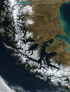 Strait of Magellan, satellite image