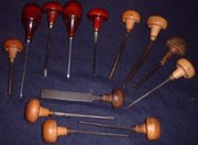 An assortment of hand engraving tools