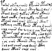 The Voynich manuscript is written in an unknown .