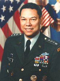 Colin Powell as Chairman of the Joint Chiefs of Staff.