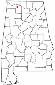Location of Town Creek, Alabama