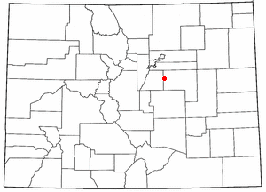Location of Ponderosa Park, Colorado