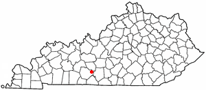 Location of Smiths Grove, Kentucky