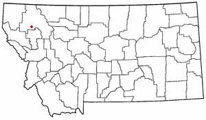 Location of Somers, Montana