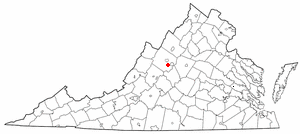 Location of Stuarts Draft, Virginia